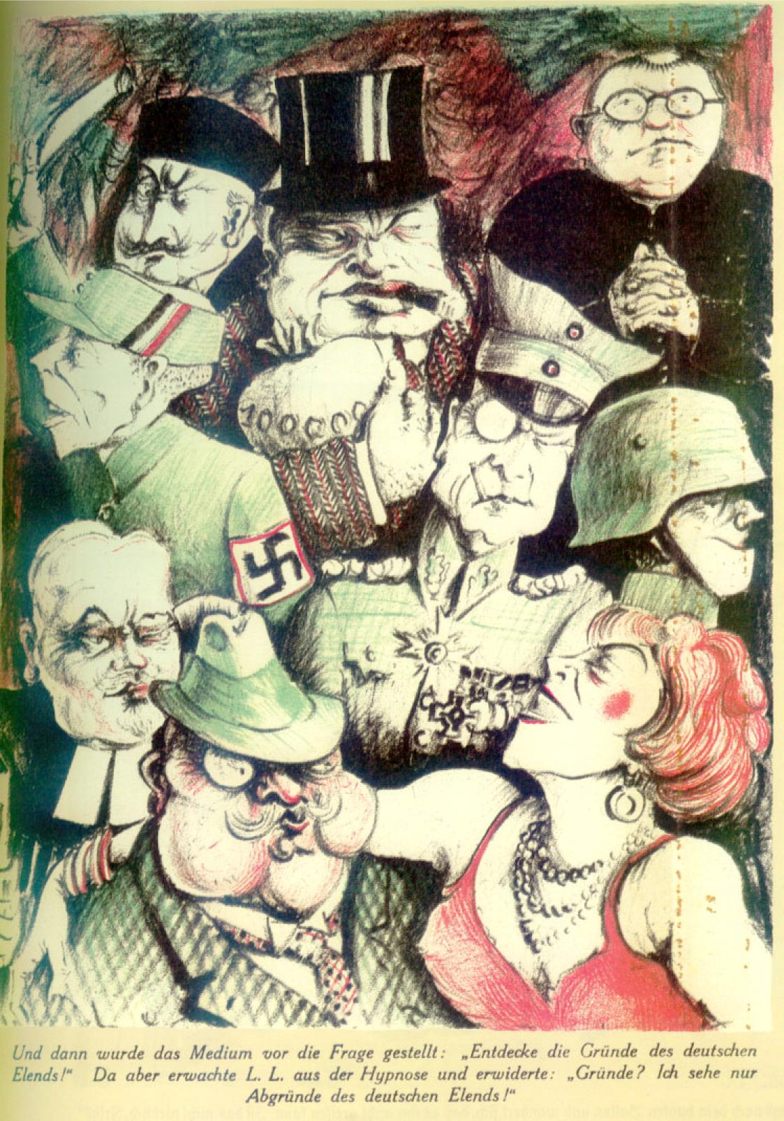 Karikatur Deutsches Elend 1926